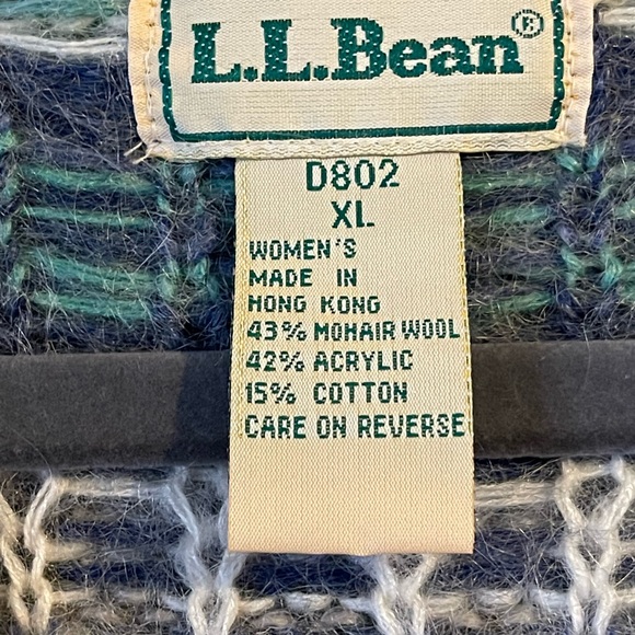 L. L. Bean 80’s Vintage Mohair Wool Blend Cozy Chunky Sweater - Picture 2 of 12